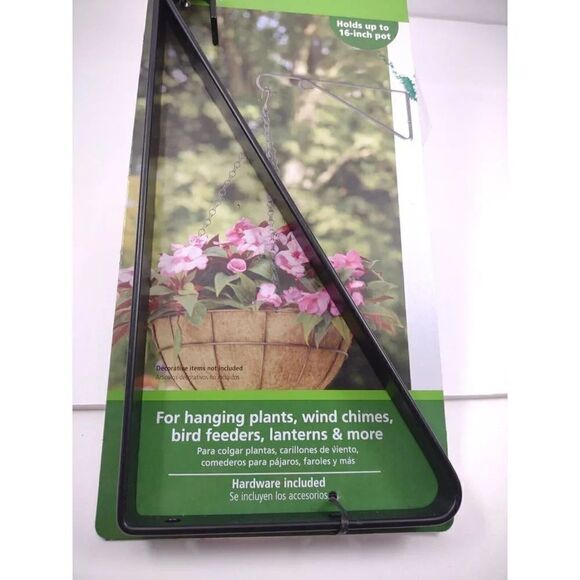 Plant Bracket Mainstays Black Iron Plant Bracket 12 inch NWT - Picture 7 of 12